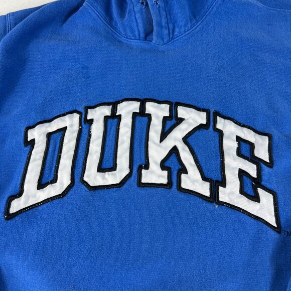 Y2K Steve & Barrys Duke Blue Devils Sweatshirt Medium Blue Faded Thrashed Hoodie - Picture 9 of 16